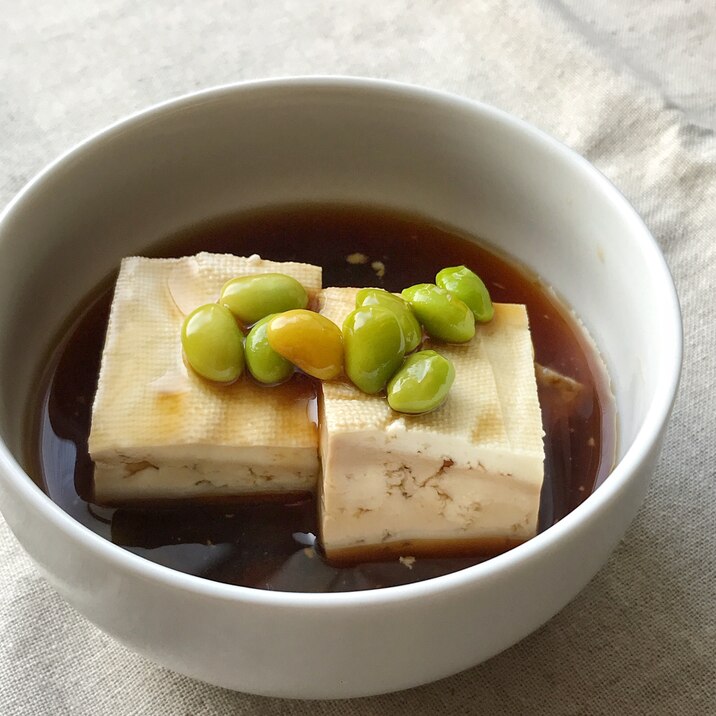 枝豆のあんかけ豆腐